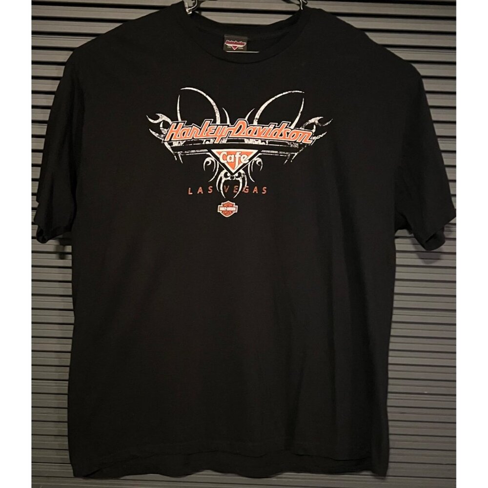 Harley-Davidson Cafe Las‎ Vegas Black Graphic T-Shirt 3XL Cotton Pre-Shrunk